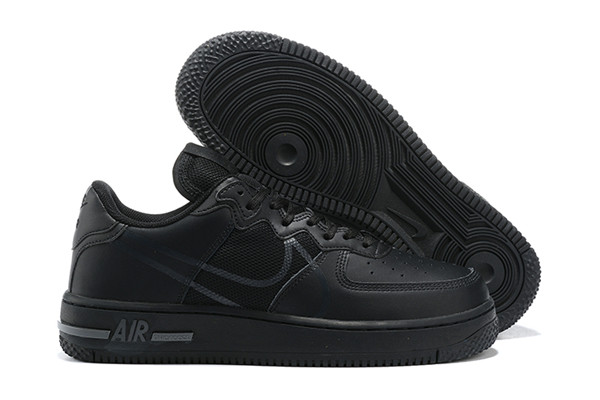 Women's Air Force 1 Low Top Black Shoes 038